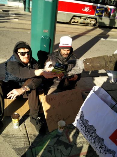 First homeless people we approached