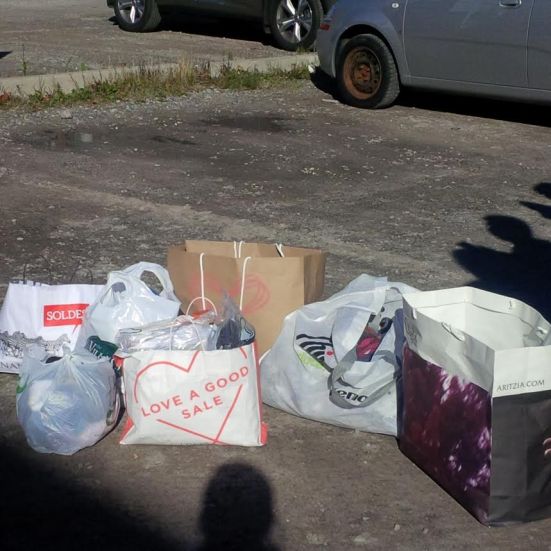 Socks we were handing out